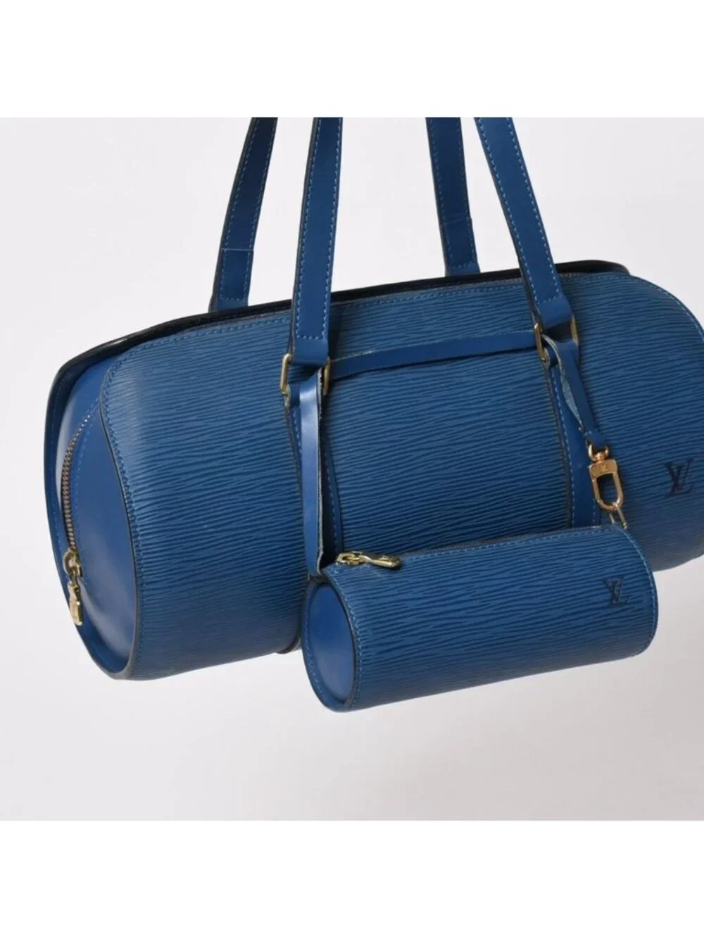 Louis Vuitton Handbag Papillon Soufflot Epi Blue